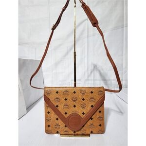 MCM Vintage Portfolio Crossbody Bag Brown
